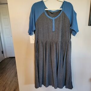 Gray and Blue Women's Dress